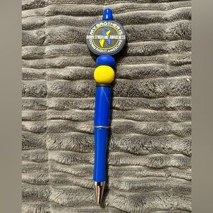 Blue and Yellow Awareness Pen